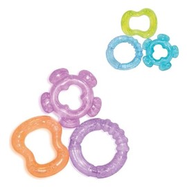 Baby Care Teether Set of 3 Water Filled Various Shapes and Colours from 3 Months Colour: Purple