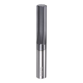 sourcing map Carbide Chucking Reamer 0.38"(9.65mm) Dia Straight Flute Straight Shank Machine Reamer Tool for Metal and Lathes CNC Machining Centers, Black