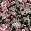 Fabri-Quilt Ozark Calicos Flowers On Black 1/2 Yard Fabri-quilt Cotton
