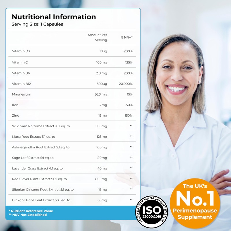 Health & Her Perimenopause Tablets for Women - Daily Support
