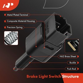 A-Premium Brake Light Switch Lamp Compatible with Subaru Forester 2018, Impreza 2008-2016, BRZ 2014-2020, WRX 2015-2021, WRX STI 2015-2021, 4 Pins
