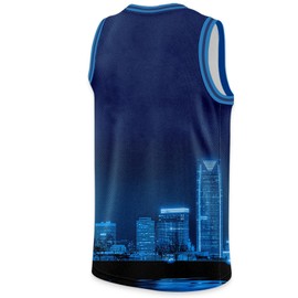 ASO8TY Basketball City Jerseys Sports Fans Shirts Clothing for Fans Men Gifts Printing S-2XL Blue, X-Large