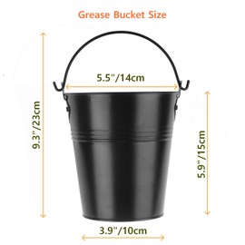 Firsgrill 15-Pack Liners & Replacement Traeger HDW152 Drip Grease Bucket for Traeger 20/22/34, Pit Boss, etc Pellets Smoke (Black 15)