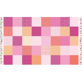 Spring Bunny Fun Cotton Fabric Easter Petunia by The Yard