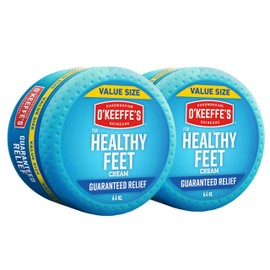 O'Keeffe's for Healthy Feet Foot Cream - 6.4 oz Jar (2 Pack) - Guaranteed Relief for Extremely Cracked, Dry Feet, Repairing Skincare, Instantly Boosts and Retains Moisture Levels