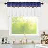 FRAMICS Farmhouse Valance Curtains, Boho Cotton Linen Kitchen Valances, Navy