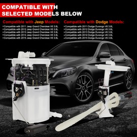 GZGN Electric Fuel Pump Module Assembly with Sending Unit Compatible with Jeep Grand Cherokee 2011 2012 2013 2014 2015 V6 3.6L & Dodge Durango 2011 2012 2013 2014 2015 V6 3.6L, Left & Right