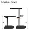 YUHFERA 360° Rotatable Sofa Tray Table for Couch Arm -