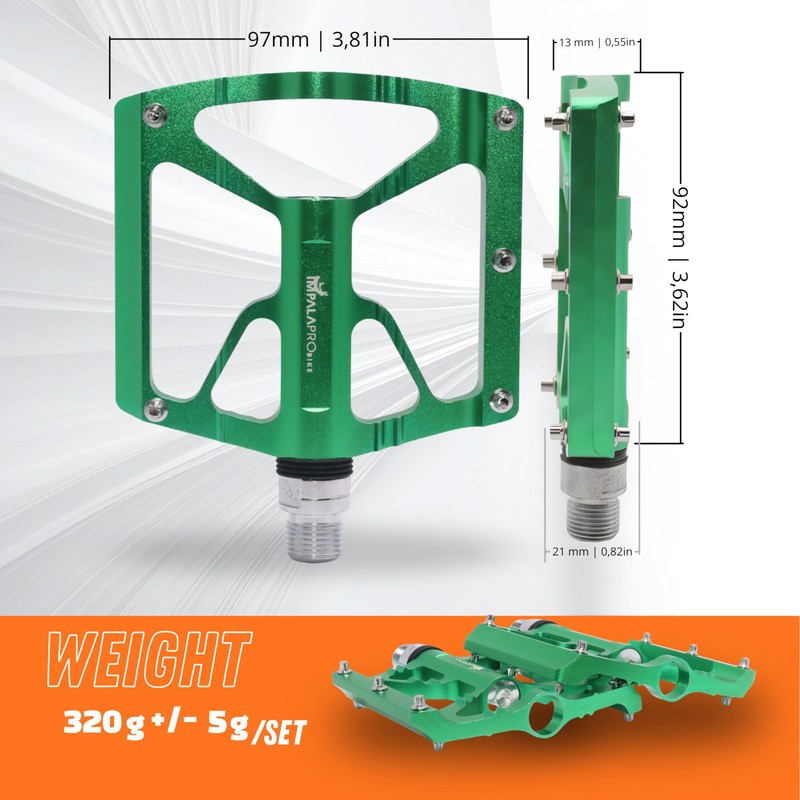 IMPALAPRO Aluminum CNC Platform Bike Pedals Ultralight 320g