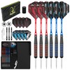 Steel Tip Darts Set, 6 Pack Metal Tip Darts with