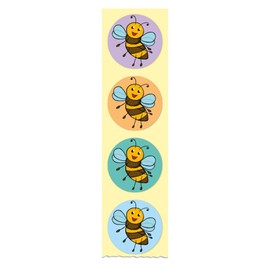 TimeTEX - Praise Sticker "Bee" | Teacher Stickers for Motivational Feedback | 500 Stickers in Practical Dispenser Box | 1 Motif | 19 mm Diameter