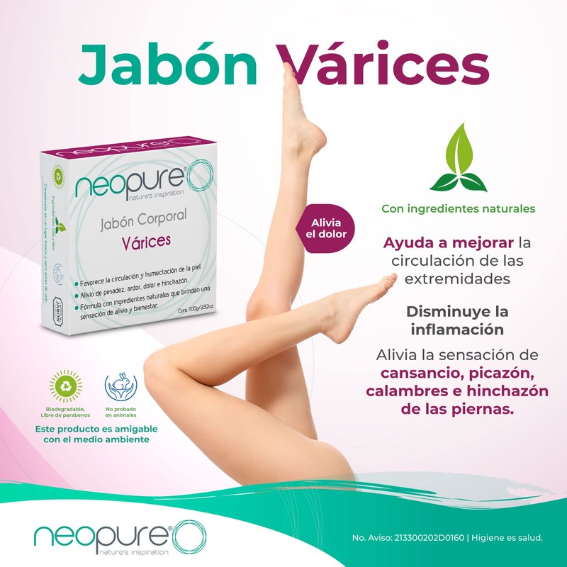 Neopure Jabón Várices Barra De 100 G