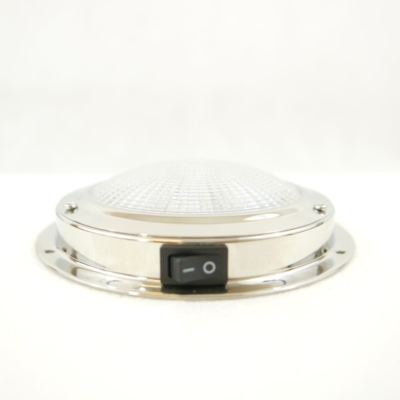 MiDMarine LED Boat Dome Light Stainless Steel with integral switch,