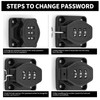 Pack of 2 Security Hasp, Lockable Cabinet Lock with Code,