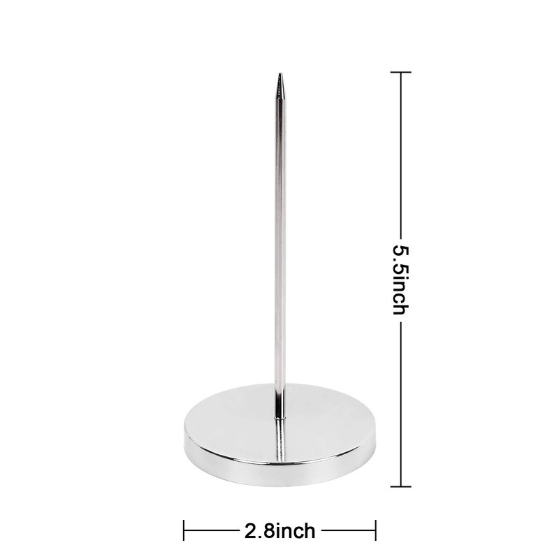 2PCS Bill Fork, Rod Paper Holder Spike, Stainless Steel Check