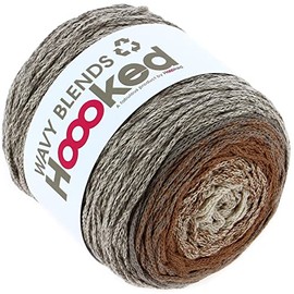 Hoooked Wavy Blends Yarn-Caramel Taupe