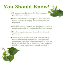 Soilmount Organic Houttuynia Cordata Tea | Dokudami | Yuxingcao | 100% Freshly Harvested Dried Leaves | 18 Tea Bags