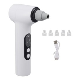 Blackhead Remover Vacuum Cleaner Blue Lighting Electric Blackhead Removal Machine with 5 Heads White Black