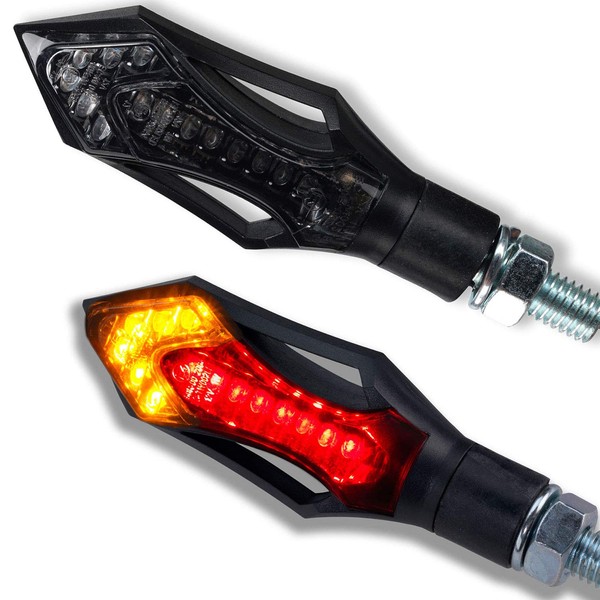 Germany Motorsports LED Mini Indicator Rush E-Approved Universal for Motorcycle,
