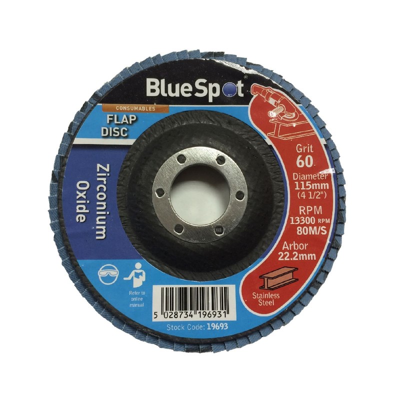 Homesmart 2 Pack 115mm Flap Disc 60 Grit for Angle