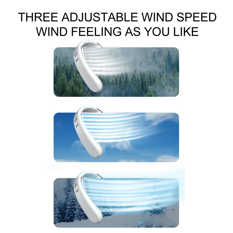 Hanging Neck Fans Portable Semiconductor Dual Cooling 3 Wind Speed