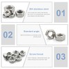 Hooshing 100PCS 1/4"-20 Stianless Hex Nuts 304 18-8 Stainless Steel