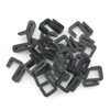 ITROLLE 20PCS Black S-Shaped Hanger Hooks - Stainless Steel Clip-on