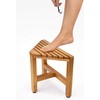 Asta Zini Solid Teak Shower/Bath/Spa Corner Foot Stool, Side Table,