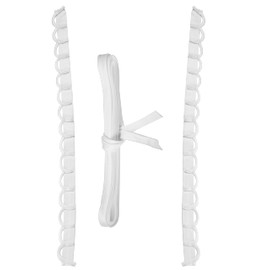 Cxapnstou Women's Wedding Dress Zipper Replacement Adjustable Loops Fit Satin Corset Back Kit Lace up for Formal Prom Dress,White,16 Inches