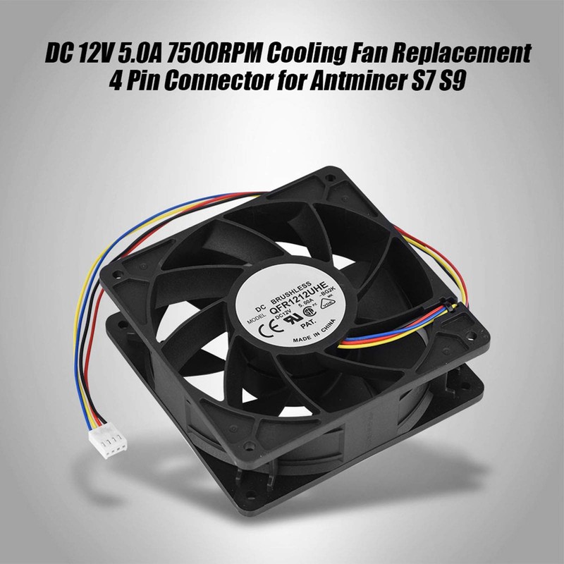Standard Case Fan DC 12V 5.0A 7500RPM Cooling Replacement for