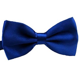 SURVODJA Men Bow Tie Adjustable Length Wedding Male Fashion Boys Satin Bowties one size Royal Blue