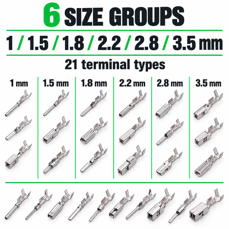 755-Piece Automotive Electrical Terminal Pin Kit, 21 Types with Waterproof