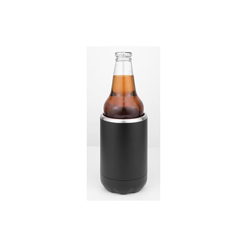 Avanti Double Wall Insulated Can and Stubbie Holder, Black
