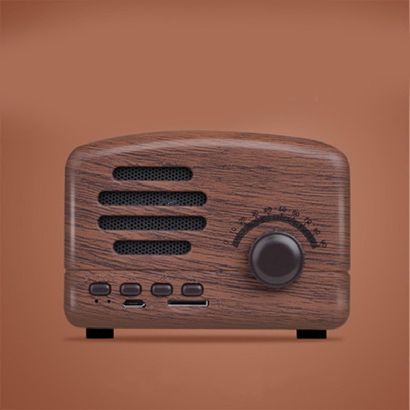 Vintage Bluetooth Speaker Multifunction Innovative Plug in Card Strong Bass