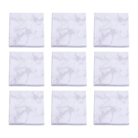 PandaHall 18 White Marble Effect Square Cardboard Jewellery Boxes - 9.1 x 9.1 x 2.9 cm