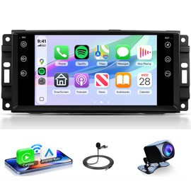 4Core 4G+64G Android 13 Car Stereo Radio for Jeep Wrangler JK 2007-2018/jeep Grand Cherokee/Commander/Compass, Wireless Carplay Android Auto GPS WiFi Bluetooth 5.0 FM/RDS Backup Camera
