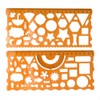 BronaGrand Plastic Templates Drawing Geometric Rulers Triangle Circle Drawing Ruler(Random