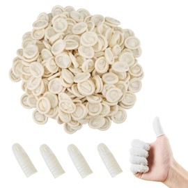 FINEPOTY Finger Cots, 400Pcs Disposable General Latex Nail Cover, Fingertips Protective for Finger Art Electronic Repair, Handmade, Industrial Apply