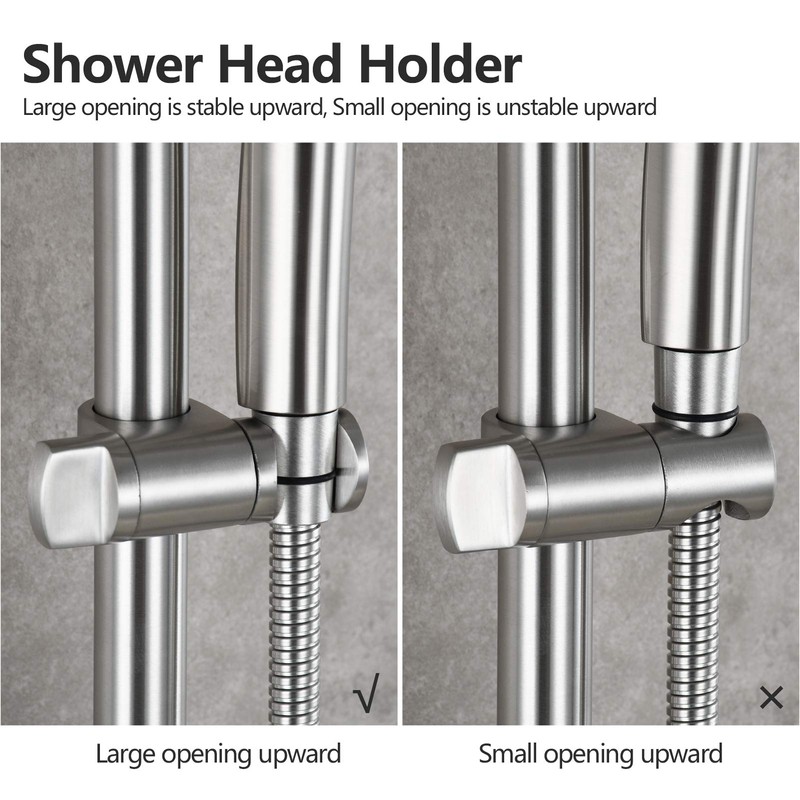 Tecmolog Adjustable Shower Head Holder for 25 mm Slide Bar,
