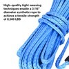 guideamps Synthetic Winch Rope 3/16" x 50 ft, 8,300 lbs
