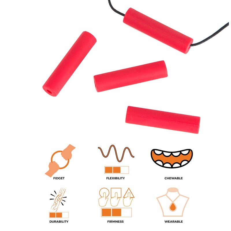 Chewigem Sensory Chew Chubes Pendant - Chewlery Chewy Toy -
