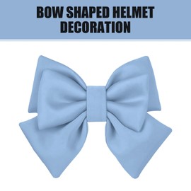 Merdege Bow Helmet Accessory, Removable Helmet Bow for Women, Cute Motorcycle and Electric Vehicle Decoration (Blue)