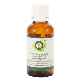 R V Essential Cumin Seed Essential Oil | Cuminum Cyminum | for Skin | Cumin Seed Oil | 100% Pure Natural | Steam Distilled | Therapeutic Grade | 100ml | 3.38oz by R V Essential