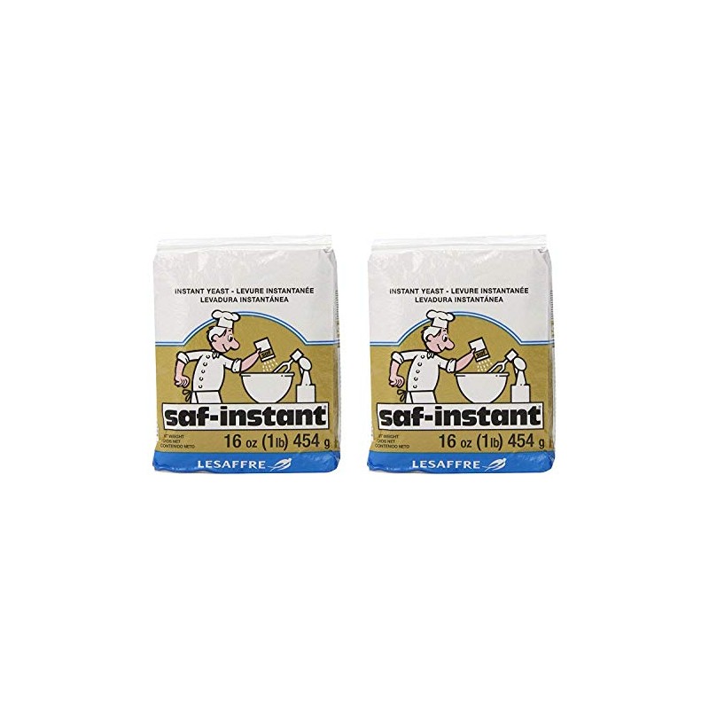 LeSaffre Saf-Instant Yeast, Gold, 1 Pound, (Pack of 2)