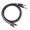 JORINDO Dual 6.35mm Male to Double RCA Male Cable Audio