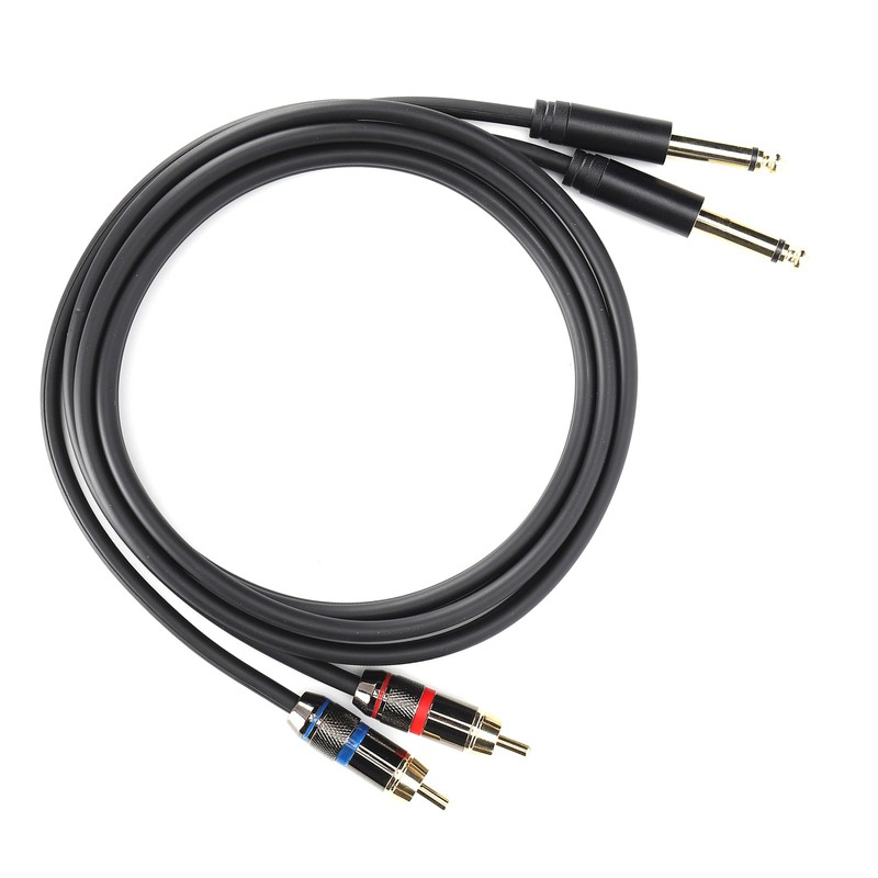 JORINDO Dual 6.35mm Male to Double RCA Male Cable Audio