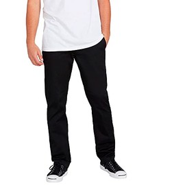 Volcom Men's Frickin Modern Fit Stretch Chino Pant, Black 1, 32W x 32L