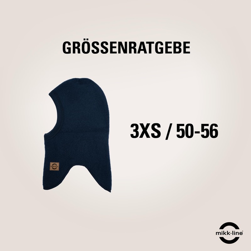 Mikk-line Wool Full-Face Balaclava, Children's Beanie to Pull On, Unisex