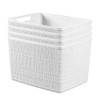 Curver Set of 4 Jute Large Decorative Plastic Organization and