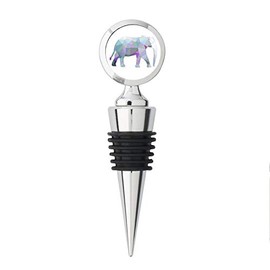 Elephant Modern Art Design Metal Steel Bottle Stopper Winestopper